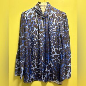Ellie Tahari animal print blouse like new